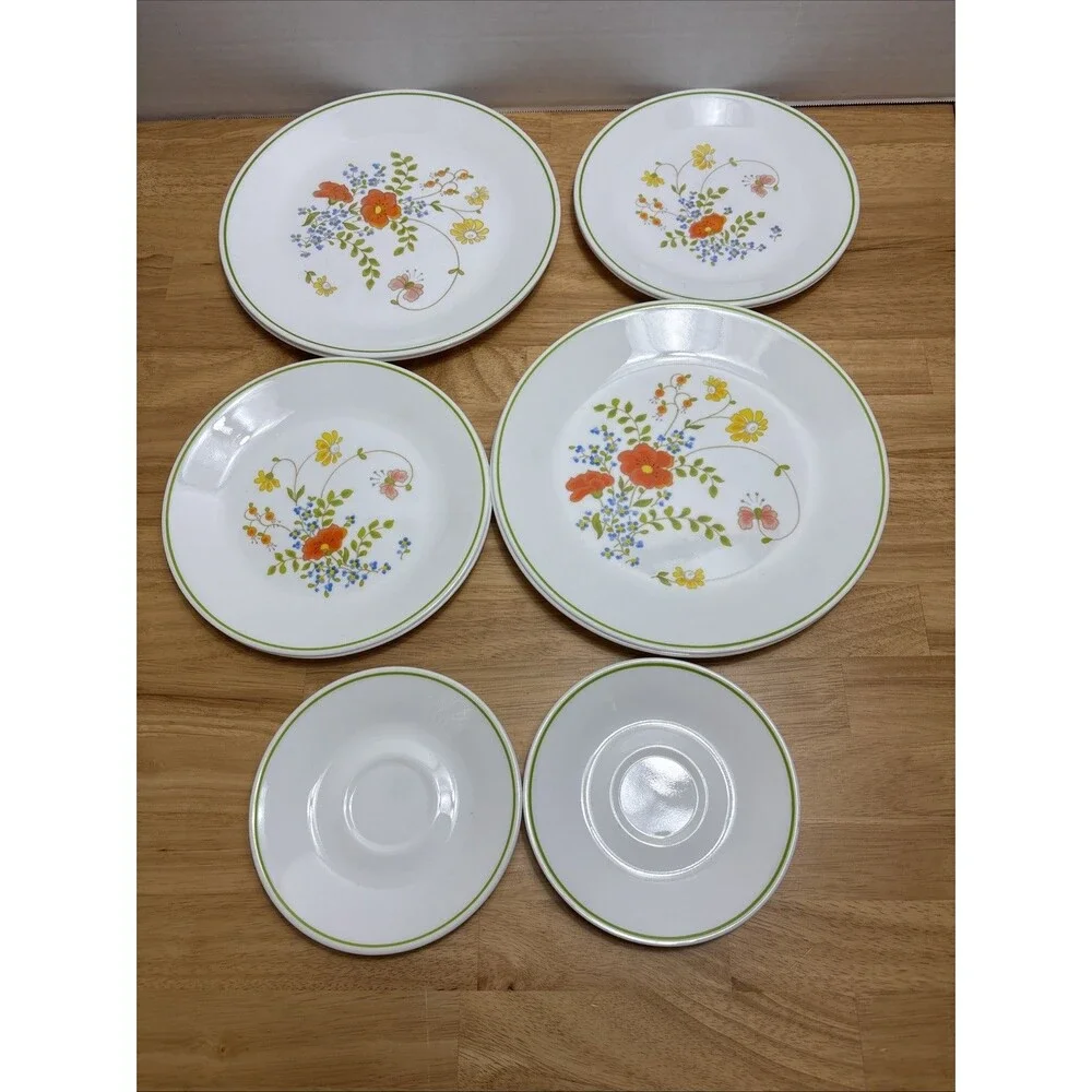 12 Pieces Of Corning Corelle Wildflower Glass Dinnerware 4 Each